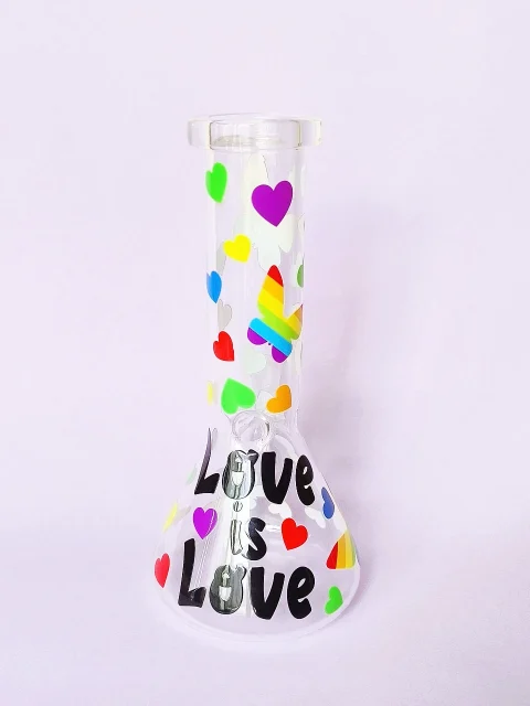 Love is Love Rainbow Pride Beaker Bong