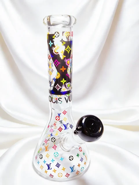 Luxe LV-Inspired Beaker Glass Bong
