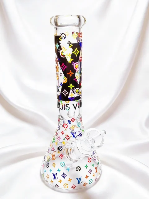 Luxe LV-Inspired Beaker Glass Bong