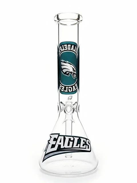 10-Inch Philadelphia Eagles Inspired Beaker Glass Bong 10-Inch Philadelphia Eagles Inspired Beaker Glass Bong