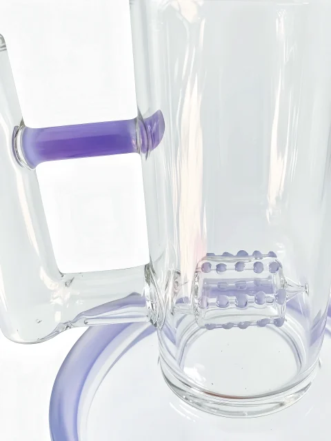 15-Inch Milky Purple Dual-Perc Straight Tube Bong 15-Inch Milky Purple Dual-Perc Straight Tube Bong