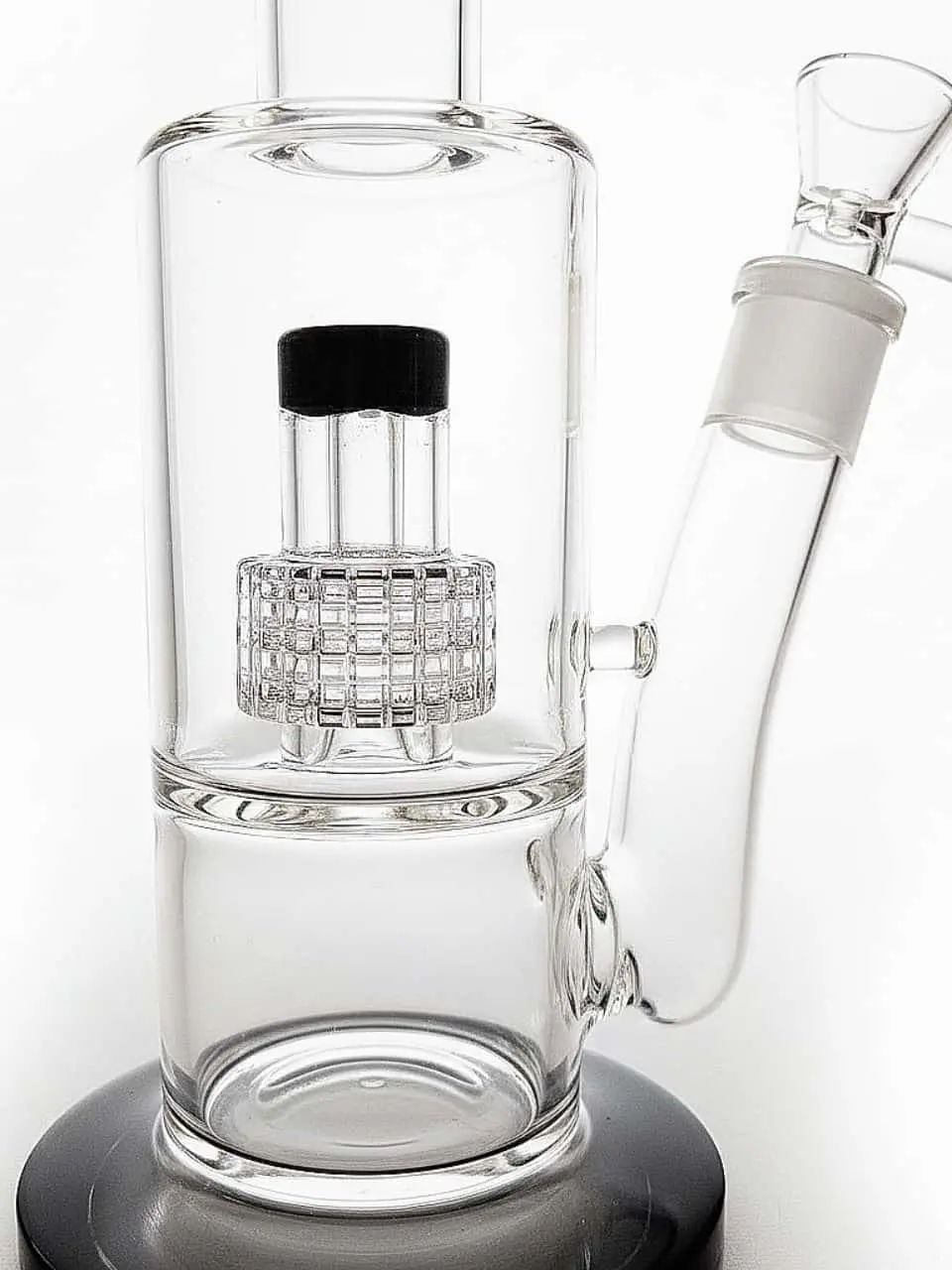 Minimalist Straight Tube Glass Bong with Matrix Perc