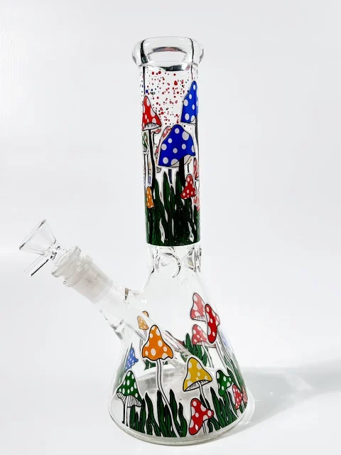 Psychedelic Mushroom Beaker Glass Bong