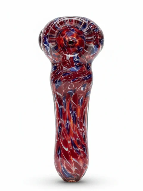 4-Inch Galaxy Swirl Glass Spoon Pipe