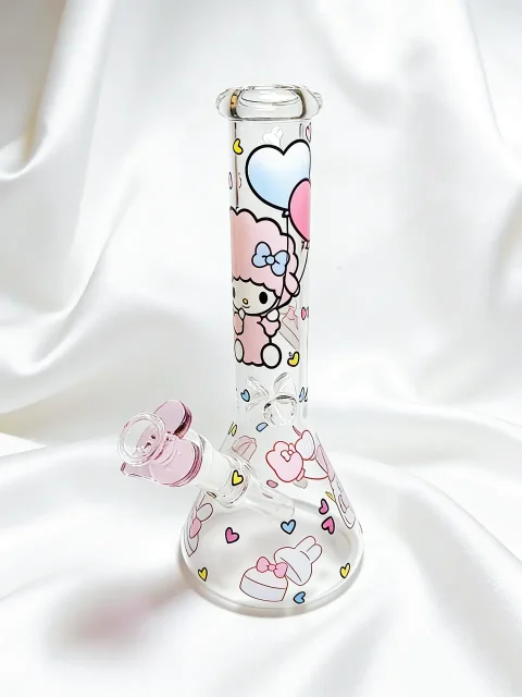 My Sweet Piano Pastel Beaker Glass Bong