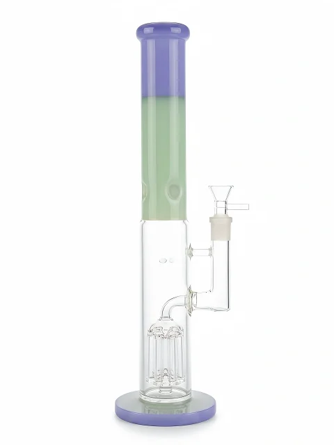 Grape & Jade Dual-Tone Straight Tube Bong