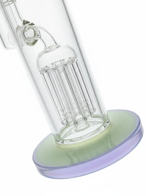 Grape & Jade Dual-Tone Straight Tube Bong Grape & Jade Dual-Tone Straight Tube Bong