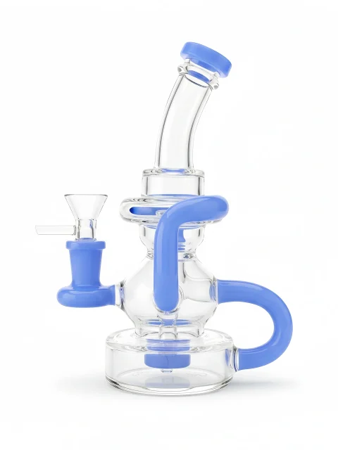 8-inch Showerhead Perc Recycler Glass Bong