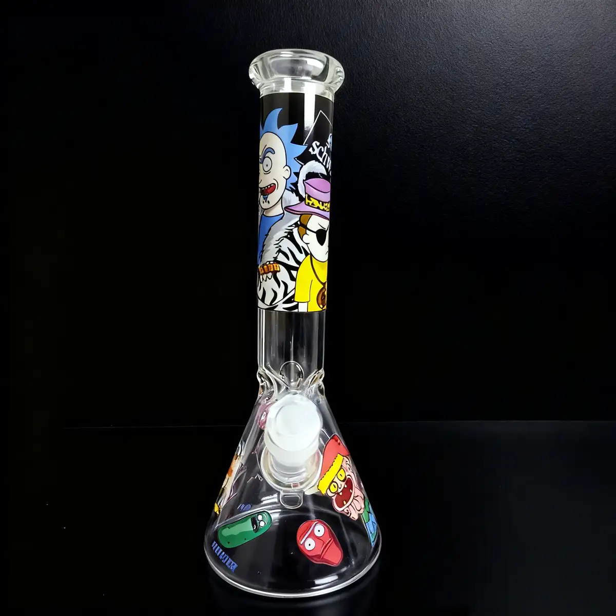 Pickle Rick & Multiverse Beaker Glass Bong