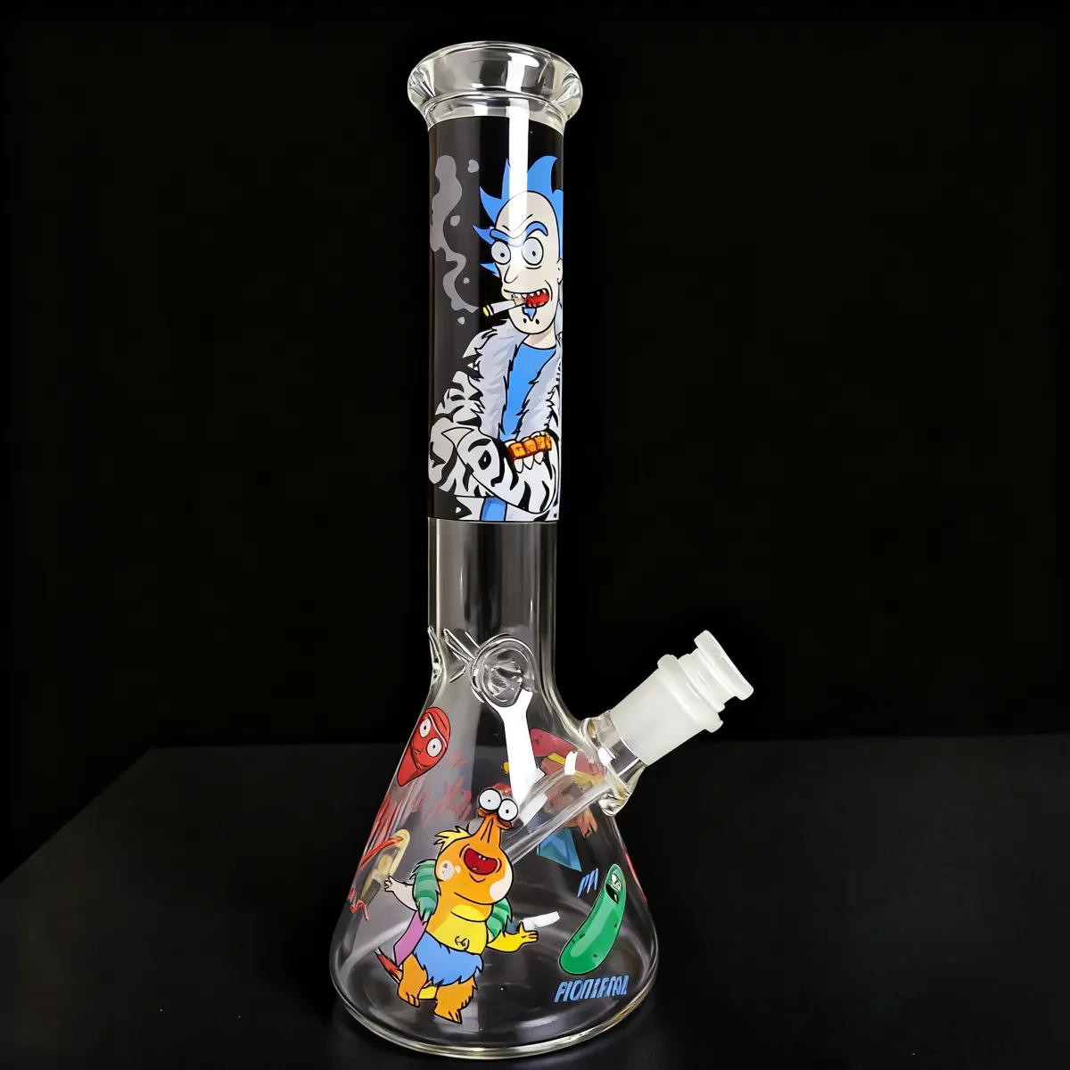 Pickle Rick & Multiverse Beaker Glass Bong