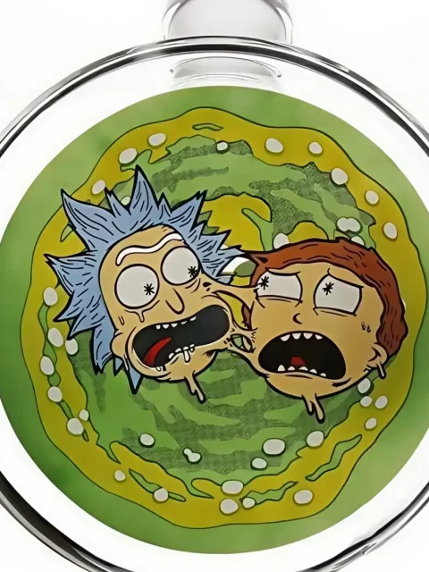 Lab Assistant Bent Neck Rick & Morty Glass Bong Lab Assistant Bent Neck Rick & Morty Glass Bong