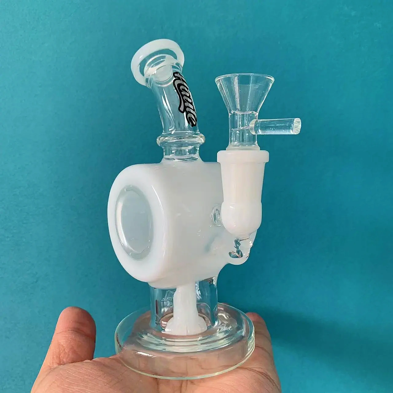 6.5-inch Ghost Orbit Recycler Glass Bong