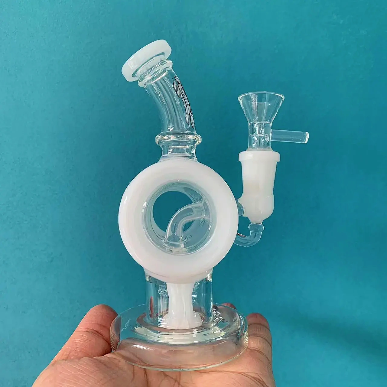 6.5-inch Ghost Orbit Recycler Glass Bong