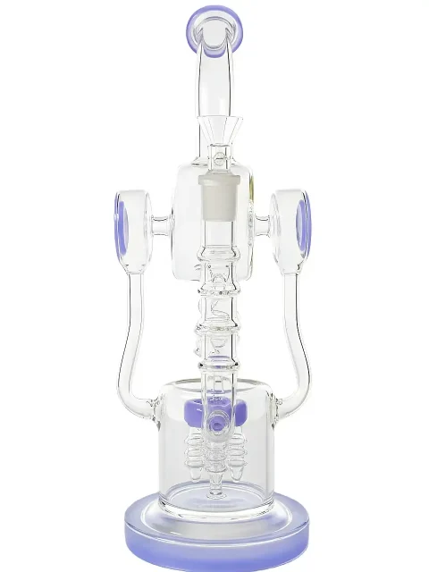 14-Inch Purple Helix Glass Recycler Bong 14-Inch Purple Helix Glass Recycler Bong