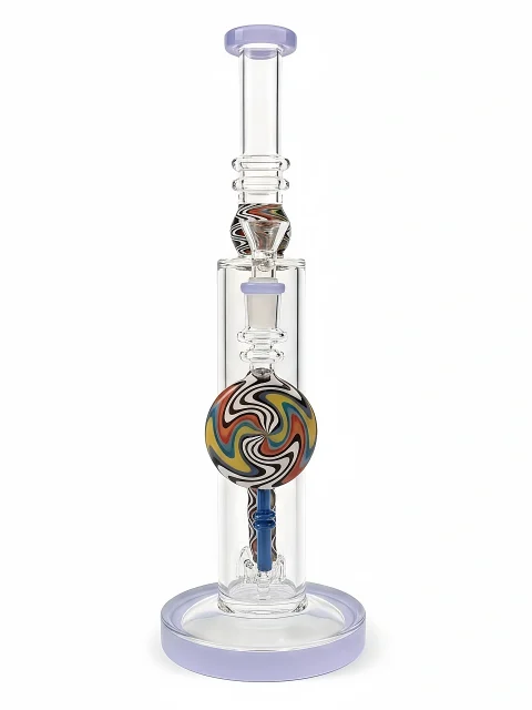 Wig Wag Artistic Showerhead Straight Tube Bong Wig Wag Artistic Showerhead Straight Tube Bong