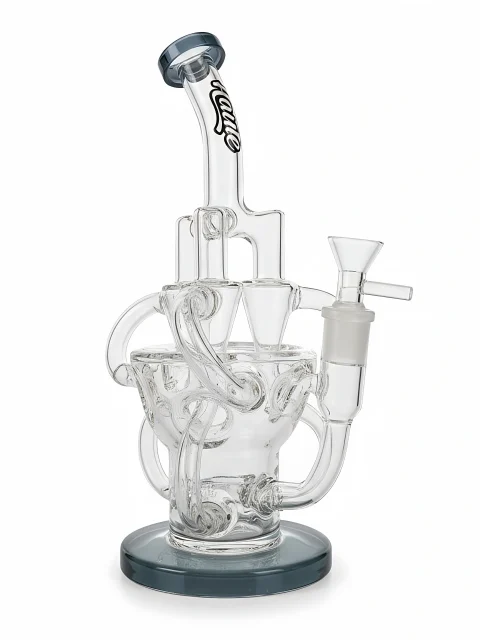 11-Inch Multi-Tube External Recycler Glass Bong 11-Inch Multi-Tube External Recycler Glass Bong