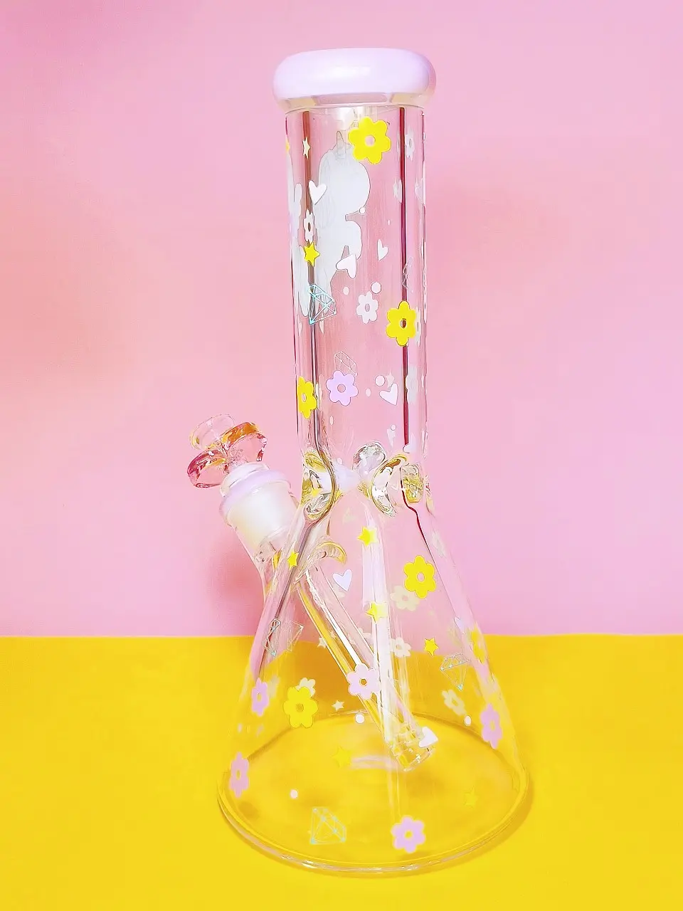 Cute Unicorn 9mm Thick Beaker Glass Bong