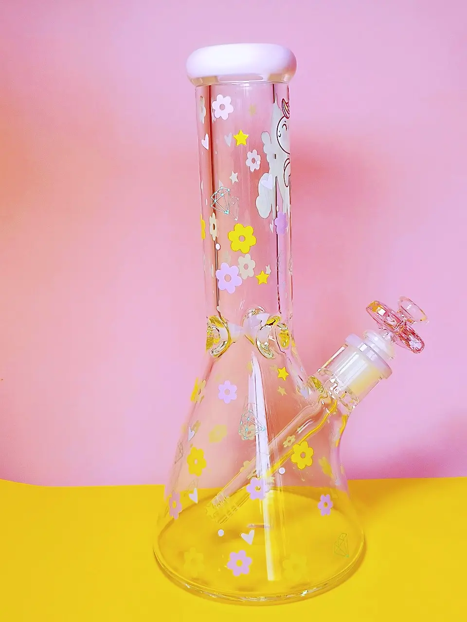 Cute Unicorn 9mm Thick Beaker Glass Bong