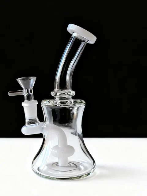 7-Inch White Accent Showerhead Dab Rig