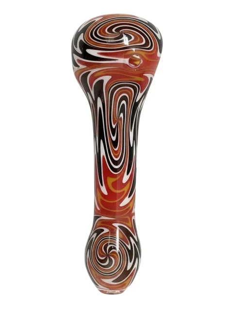 4.7-Inch Psychedelic Wig Wag Artisan Spoon Pipe 4.7-Inch Psychedelic Wig Wag Artisan Spoon Pipe