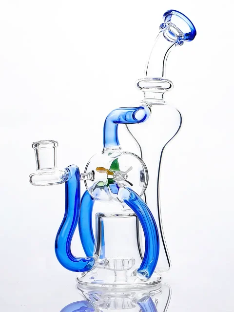 9-inch Windmill Turbine Recycler Glass Bong 9-inch Windmill Turbine Recycler Glass Bong