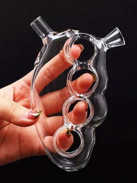 Glass Knuckle Ergonomic Bubbler Pipe